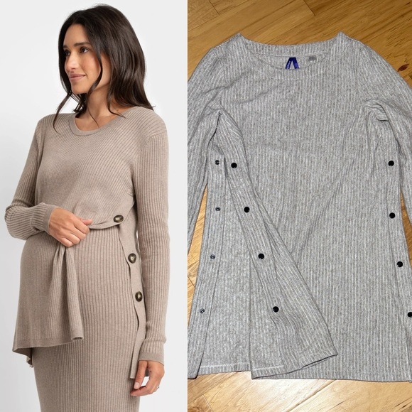 Seraphine Sweaters - Seraphine Snap Sides Maternity & Nursing Top